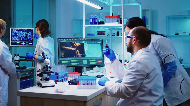 Medical staff in the laboratory